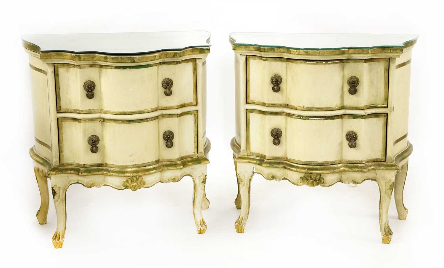 Lot 17 - A pair of modern painted bedside chests