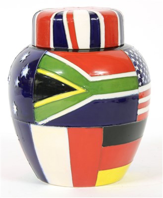 Lot 193 - A limited edition Moorcroft lidded vase