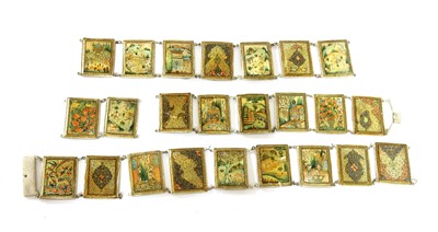 Lot 119 - An early 20th century Persian mother of pearl panelled belt