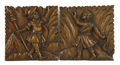 Lot 313 - A Flemish walnut panel