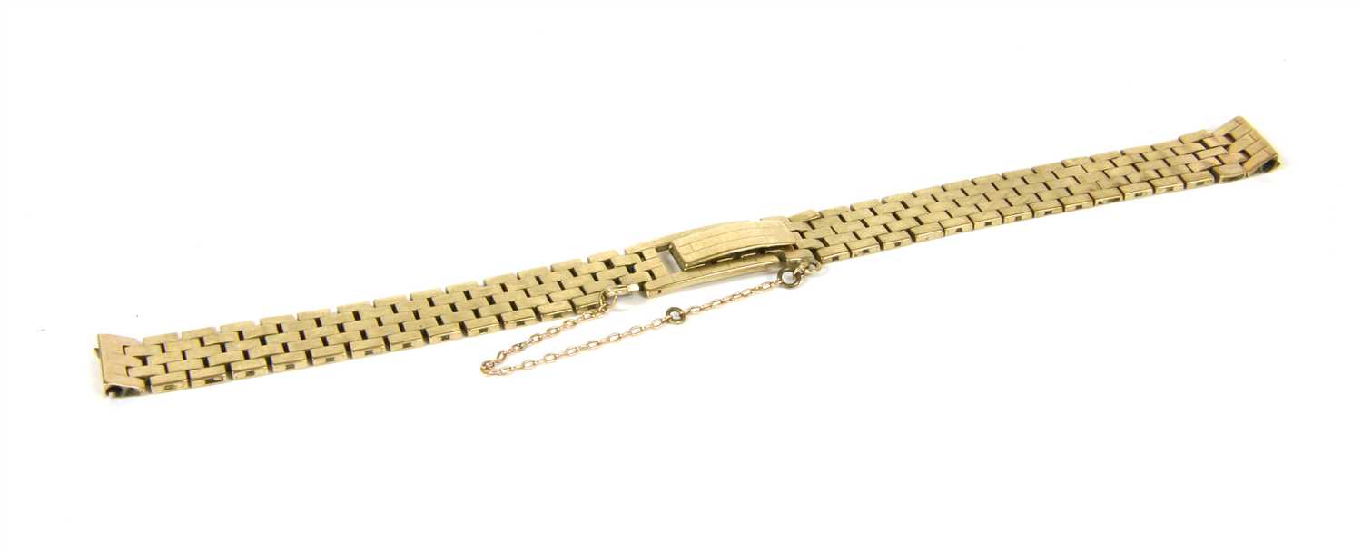 Lot 61 - A 9ct gold bracelet watch strap