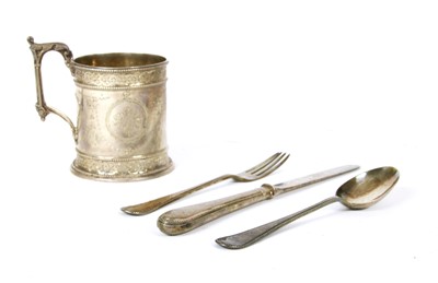 Lot 154 - A Victorian cased christening set
