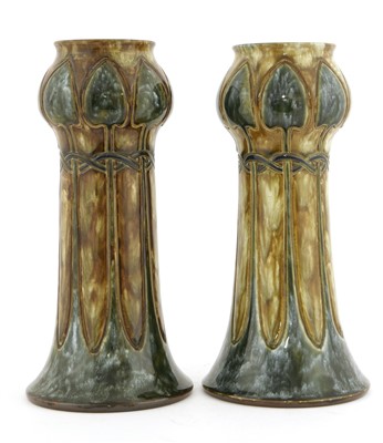 Lot 22 - A pair of Royal Doulton stoneware vases