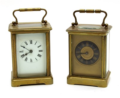 Lot 427 - A brass cased carriage clock
