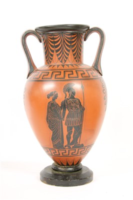 Lot 197 - An attic black figure style twin handled amphora