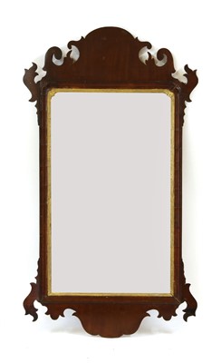 Lot 536 - A George II mahogany fret carved pier mirror