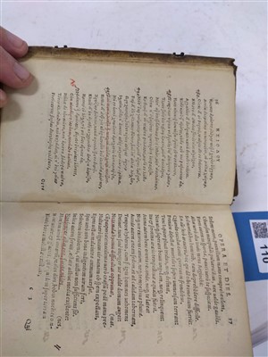 Lot 110 - Two 16th century works in one volume: Hesiodus: Hesiodi Ascraei Opera