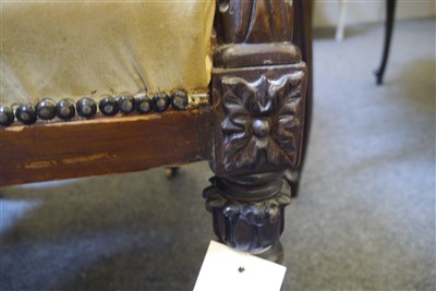 Lot 220 - A Regency mahogany tub-form library chair