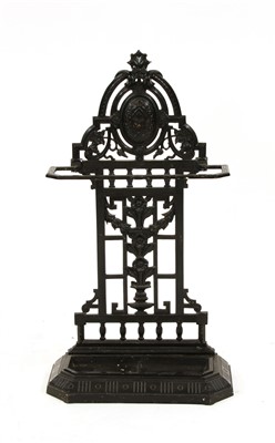 Lot 545 - A Coalbrookdale design cast iron stickstand