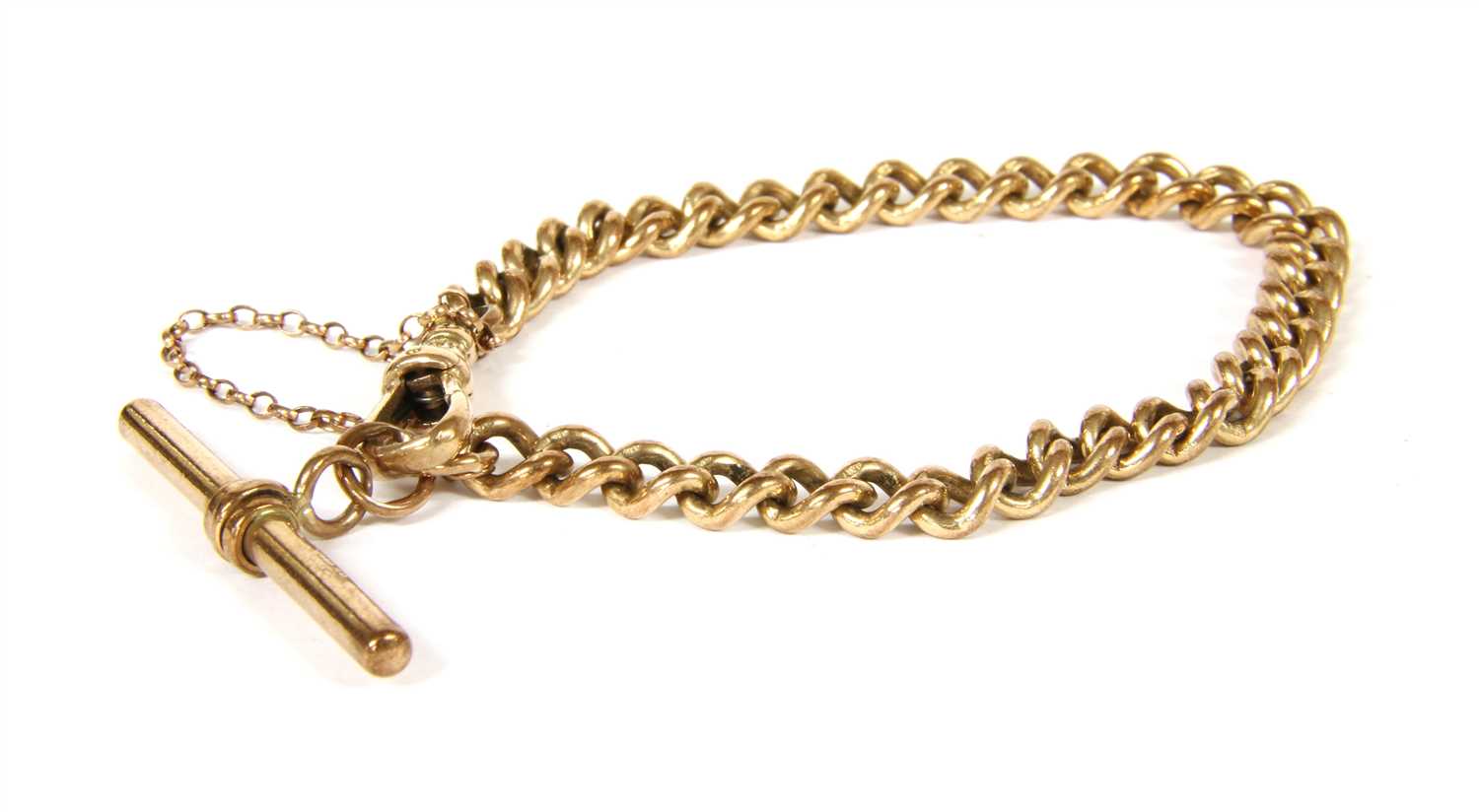 Lot 21 - A 9ct gold curb bracelet