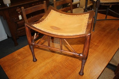 Lot 48 - A Thebes mahogany stool