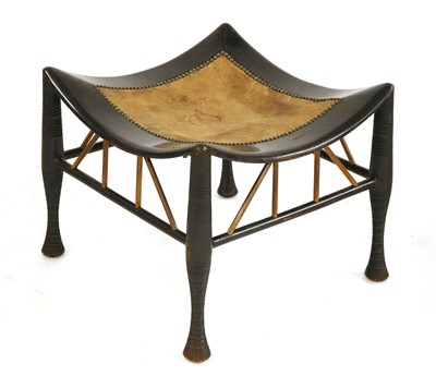 Lot 47 - A Thebes ebonised stool