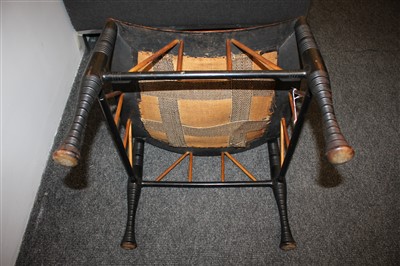 Lot 47 - A Thebes ebonised stool