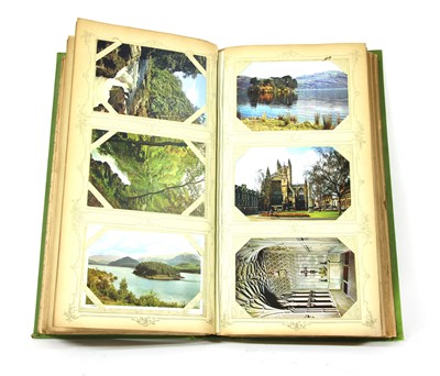 Lot 350 - Postcard Album: c240 cards, many photographic views, 180 English and the rest continental.