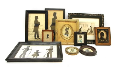 Lot 135 - A large collection of silhouettes to include examples by Auguste Edouard (Qty.)