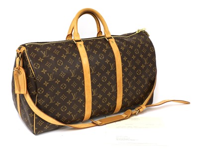 Lot 710 - A Louis Vuitton canvas monogrammed canvas holdall