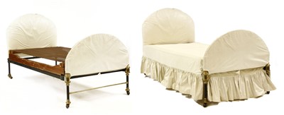 Lot 562 - A pair of Victorian brass single beds by Hoskins and Sewell