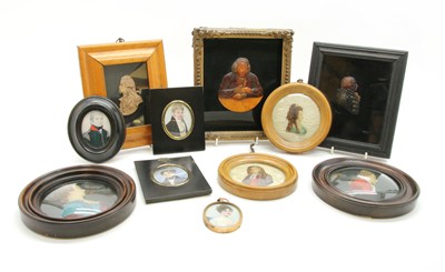 Lot 300A - A collection of wax portrait busts