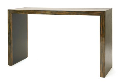 Lot 1725 - A contemporary Macassar ebony console table