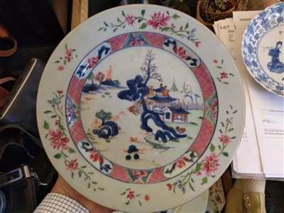 Lot 301 - A Chinese octagonal famille rose plate
