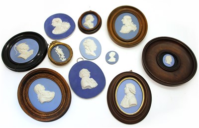 Lot 264 - A collection of eleven Wedgwood jasperware portrait plaques