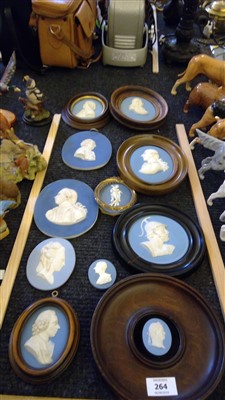 Lot 264 - A collection of eleven Wedgwood jasperware portrait plaques