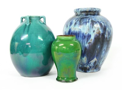 Lot 161 - A Pilkington's Royal Lancastrian turquoise vase