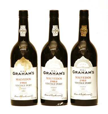 Lot 88 - Graham's, Malvedos, Vintage Port, 1984, three bottles