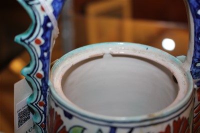 Lot 5 - A Cantagalli Iznik-style pottery teapot