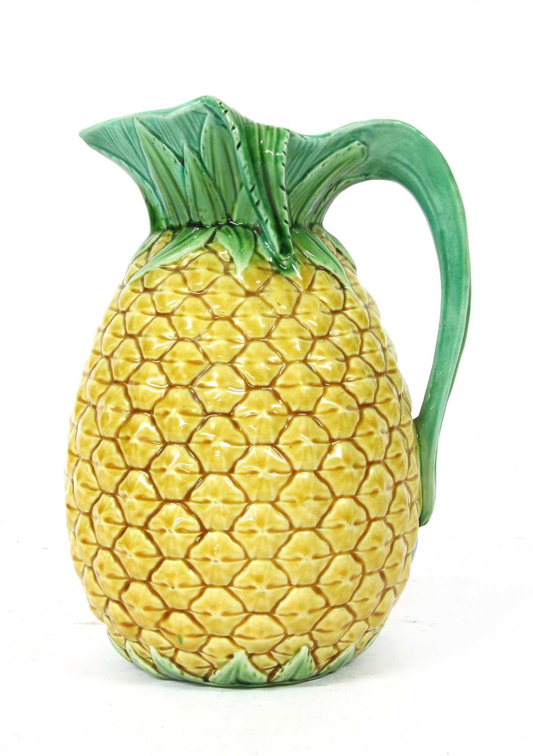 Lot 167 - A Minton majolica pineapple jug