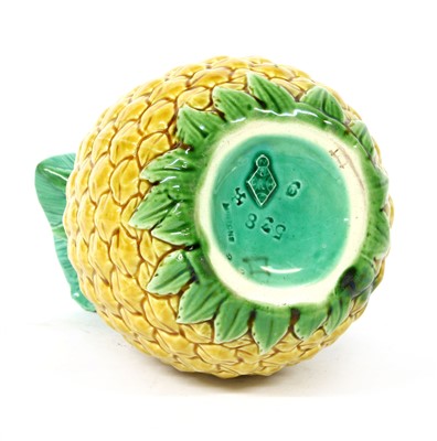 Lot 167 - A Minton majolica pineapple jug