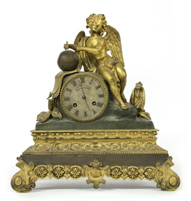 Lot 134 - A 19th century French gilt metal mantel clock