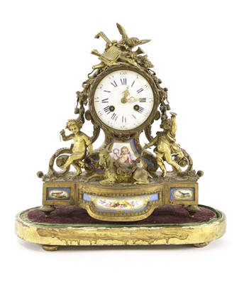 Lot 683 - A French ormolu mantel clock, by Joseph Silvani, Paris