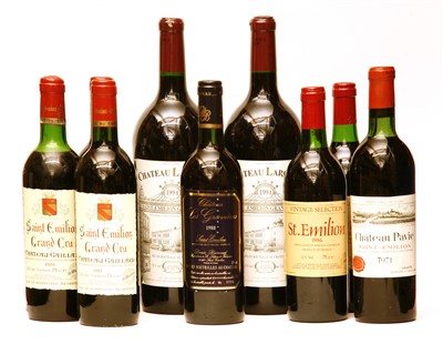 Lot 148 - Assorted Saint-Émilion: Ch Pavie, 1971, one bottle; plus others, 7 bottles and 2 magnums in total