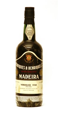 Lot 54 - Henriques & Henriques, Lta., Verdelho, Madeira, 1934, one bottle