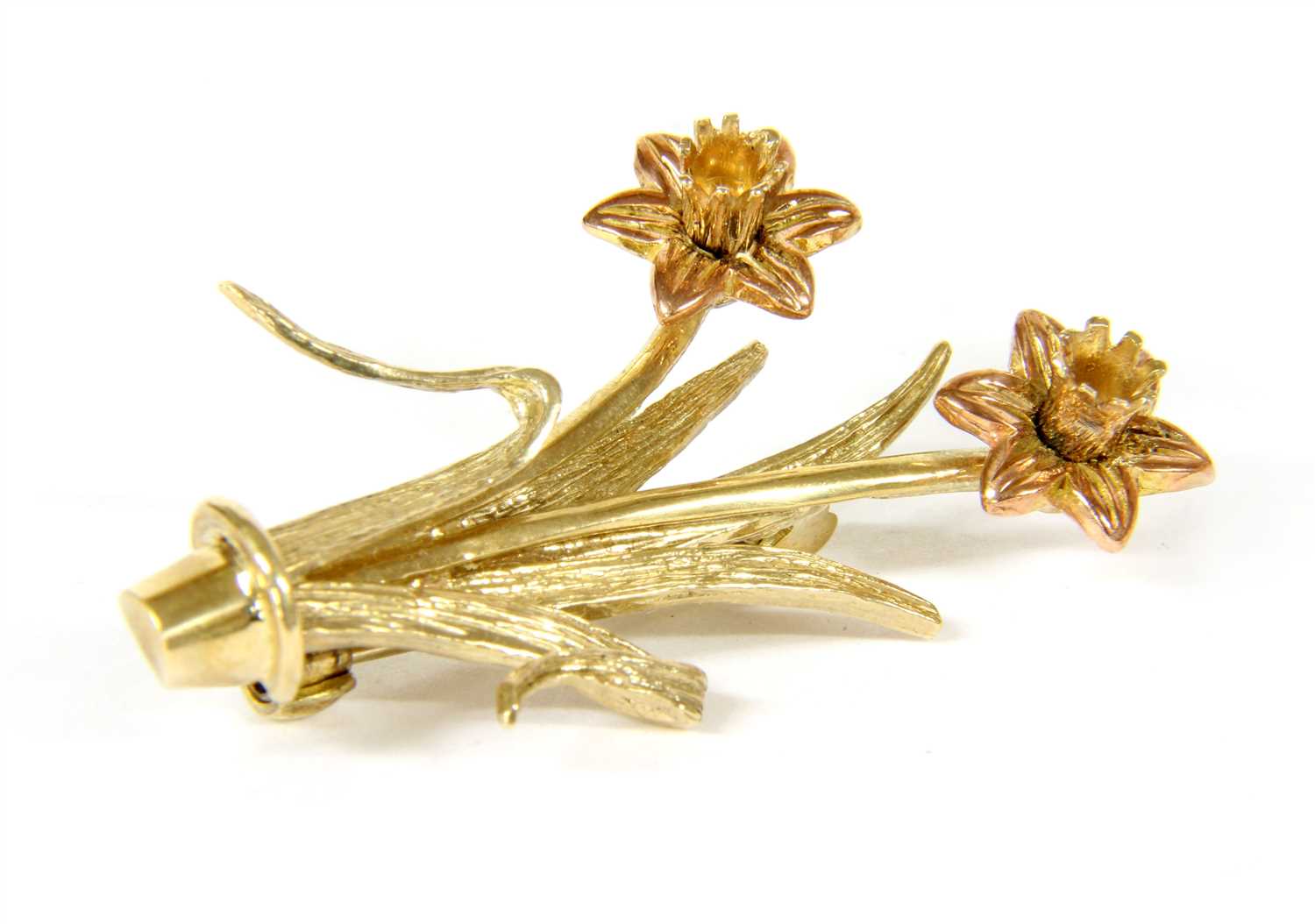 Lot 64 - A Clogau Welsh gold 9ct daffodil brooch