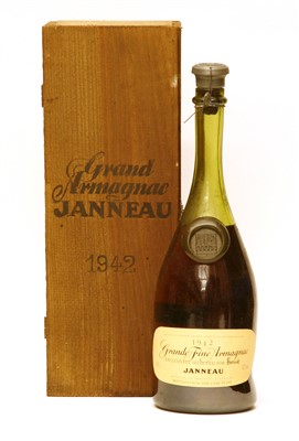 Lot 115 - Janneau, Grande Fine Armagnanc, 1942, bottled from cask in 1981, one bottle (owc)