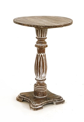 Lot 384 - A limed lamp table