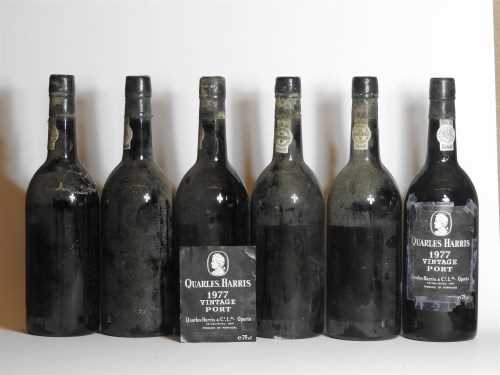 Lot 63 - Quinta Quarles Harris, 1977, six bottles (labels lacking, vintage on capsule)