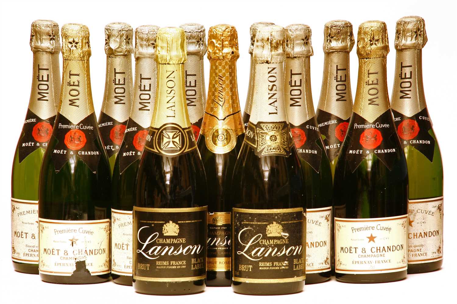 Lot 30 - Assorted non-vintage Champagne: Moet & Chandon, ten bottles, Lanson, three bottles