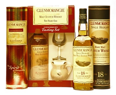 Lot 95 - Assorted Glenmorangie to include: 18 Years Old, one bottle plus two other bottles