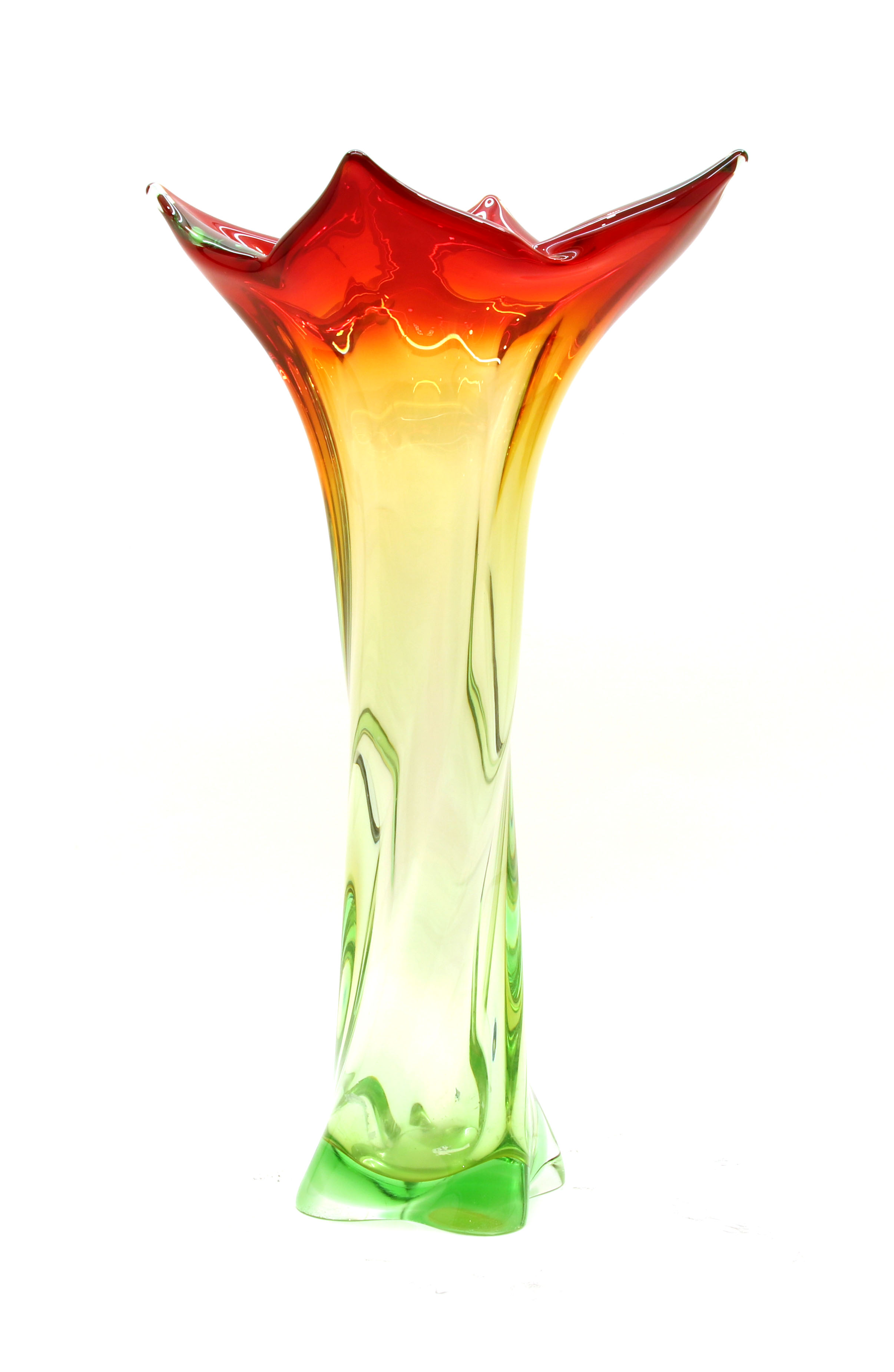 Lot 153 - A large Italian glass art vase,