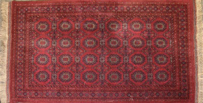 Lot 619 - A red ground Turkoman rug