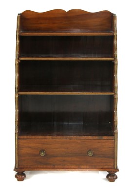 Lot 882 - A 19th century walnut dwarf bookcase