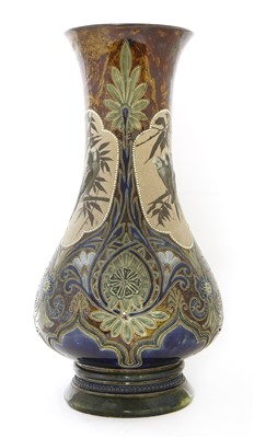 Lot 55 - A monumental Doulton Lambeth stoneware vase