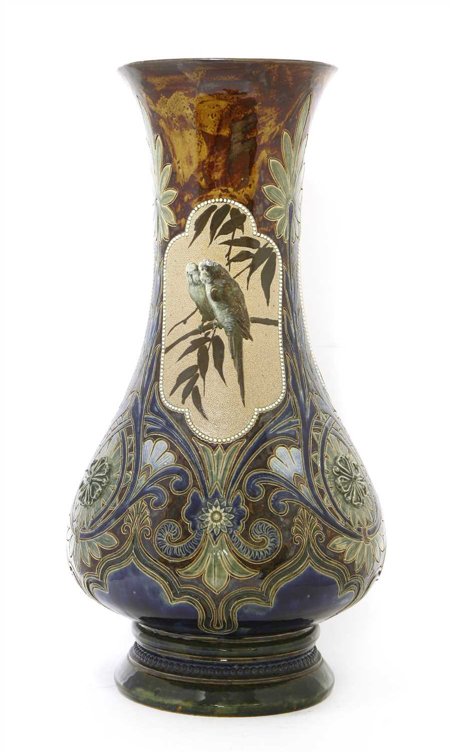 Lot 55 - A monumental Doulton Lambeth stoneware vase