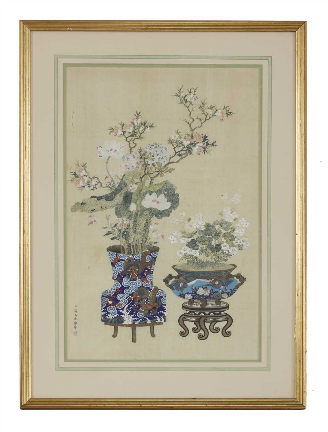 Lot 312 - A Chinese gouache painting