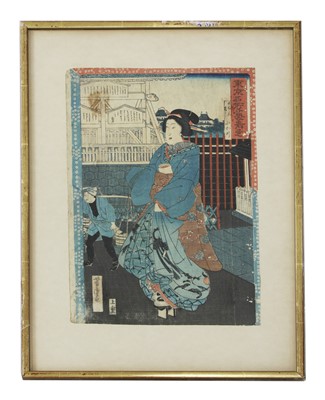 Lot 681 - A collection of eleven Japanese woodblock prints