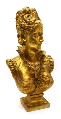 Lot 539 - A carved and gilt bust of a lady