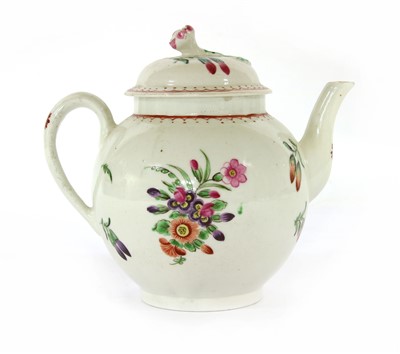 Lot 119 - An 18th century English porcelain teapot and cover